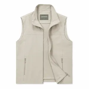 Custom Men's Softshell Vest Beige