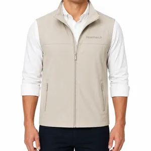 Custom Men's Softshell Vest Beige Model