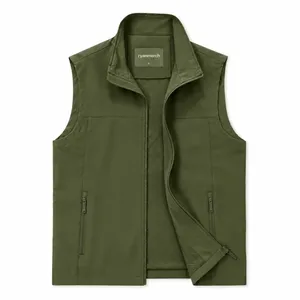 Custom Men's Softshell Vest Green