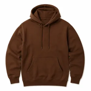 Fleece Pullover Hoodie Brown