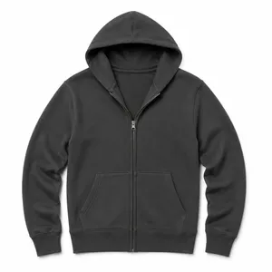 Full-Zip Hoodie Sweatshirt Dark Gray