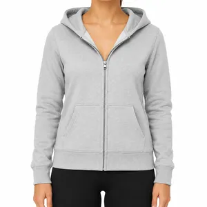 Full-Zip Hoodie Sweatshirt Female Model