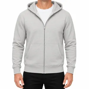 Full-Zip Hoodie Sweatshirt Male Model