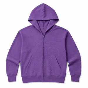 Full-Zip Hoodie Sweatshirt Violet