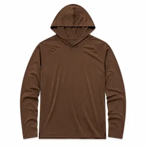 Lightweight Pullover Hoodie Brown