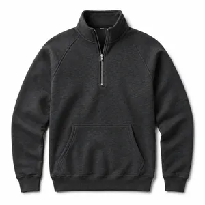 Quarter Zip Pullover Sweater Dark Gray