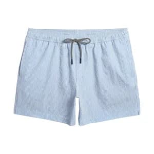 Seersucker swim trunks