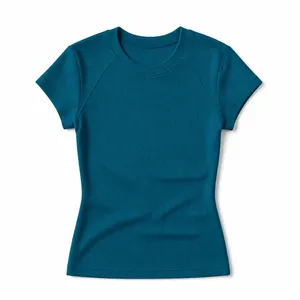 Women's Fitted Merch T-Shirt Teal Blue