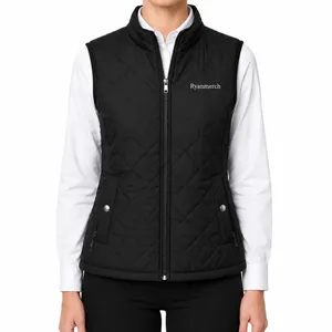 Lightweight Custom Women's Quilted Vest Model Front View