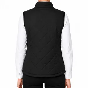 Lightweight Custom Women's Quilted Vest Model Back View