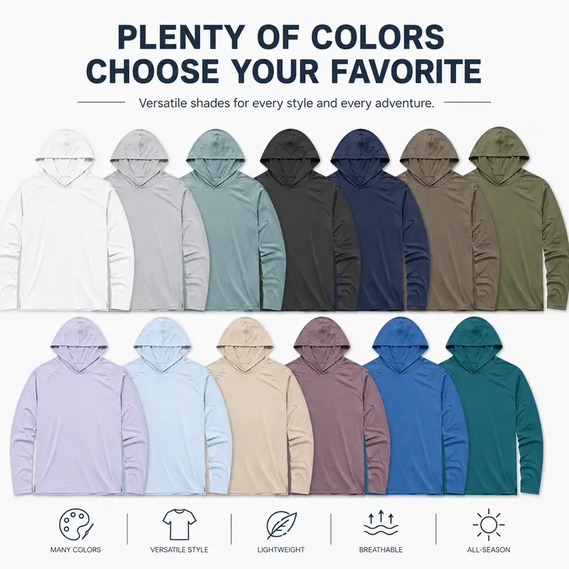 lightweight pullover hoodie color options