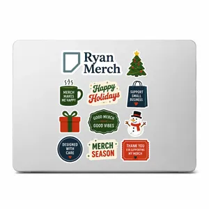 Custom Sticker Sheet on Laptop