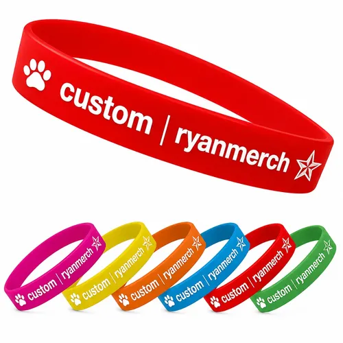 Printed Custom Silicone Wristbands - alternate view