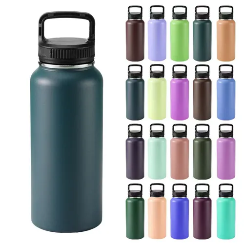 Handled Stainless Steel Travel Tumbler - alternate view