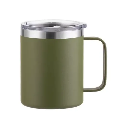 Handled Stainless Steel Coffee Tumbler