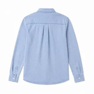 Women's Denim Shirt Light Sky Back View